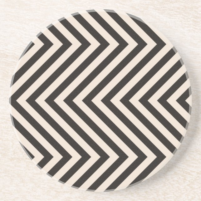 Hazard Stripes Sandstone Coaster (Front)