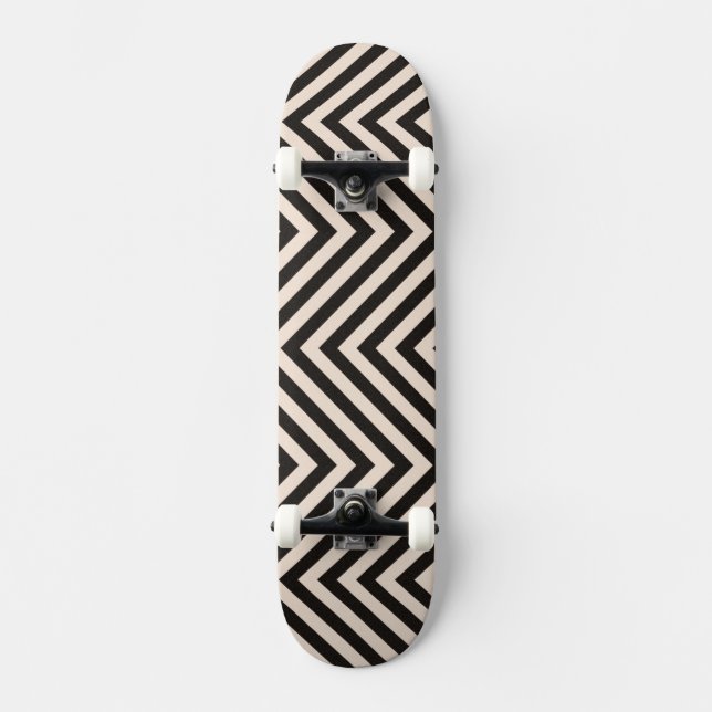 Hazard Stripes Skateboard Deck (Front)