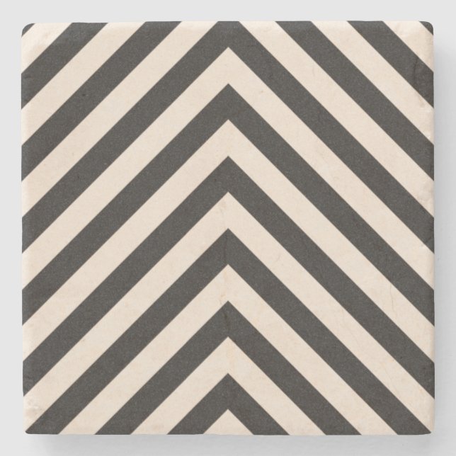 Hazard Stripes Stone Coaster (Front)