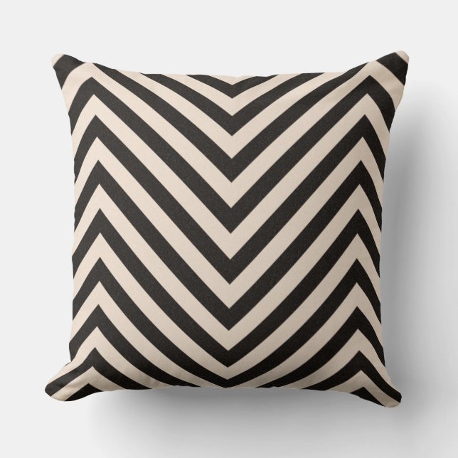 Hazard Stripes Throw Pillow (Front)