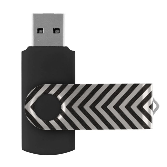 Hazard Stripes USB Flash Drive (Opened)