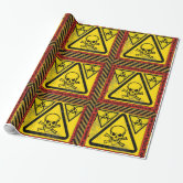 Hazard Warning Black & Yellow Wrapping Paper