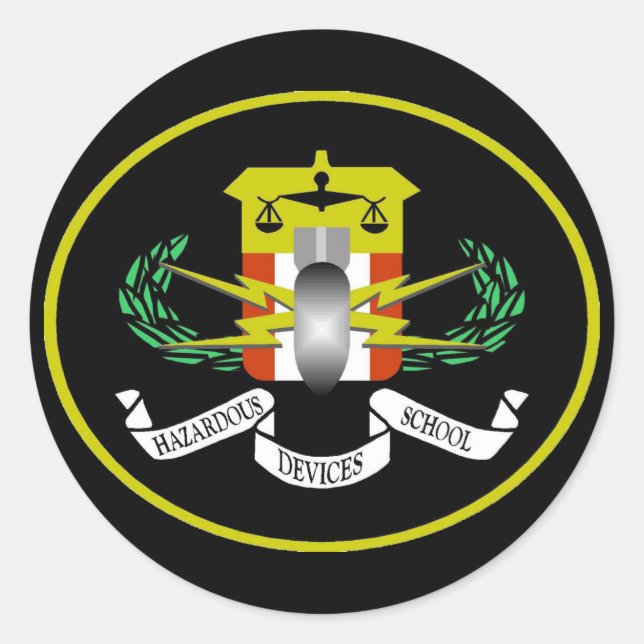 Hazardous Devices Logo Classic Round Sticker (Front)