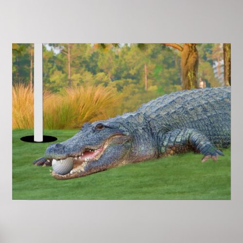 Hazardous Lie Golfing Alligator Print