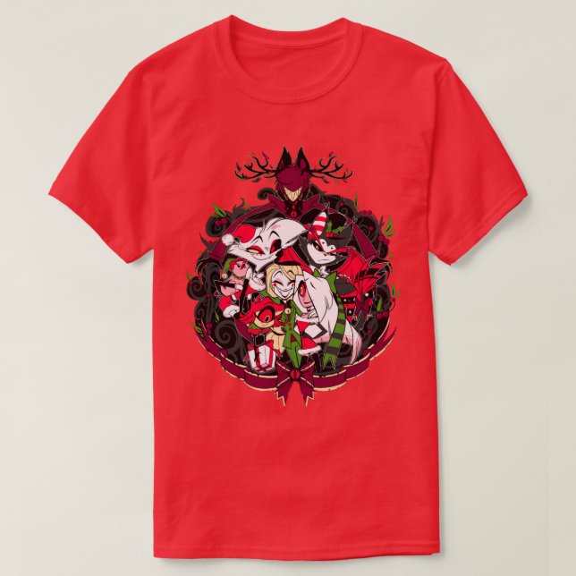 Hazbin Hotel Christmas T-Shirt (Design Front)