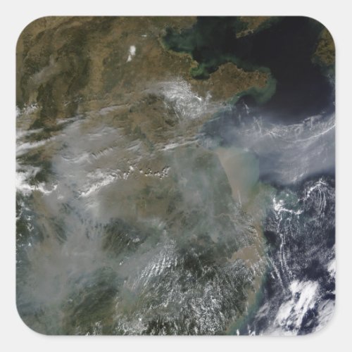 Haze across the North China Plain Square Sticker