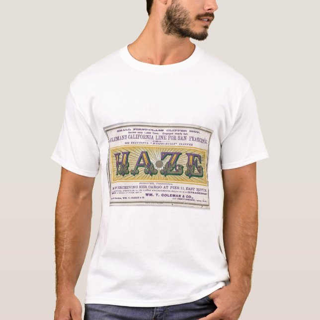 Haze Clipper sailing ship 1900 T-Shirt (Front)