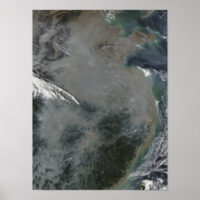 Haze over eastern China Poster (Front)