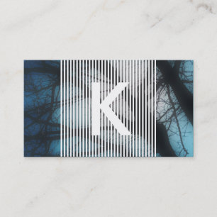 hazed monogram appointment reminder card