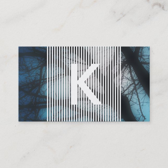 hazed monogram appointment reminder card (Front)
