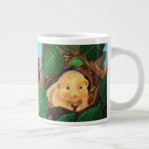 Hazel dormouse eating hazelnut