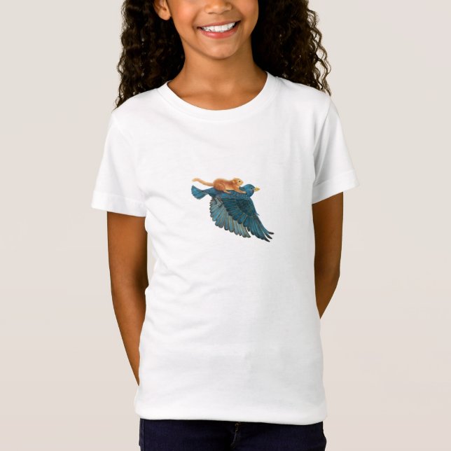 Hazel dormouse & Starling flying  T-Shirt (Front)