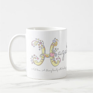 Hazel name meaning monogram H mug