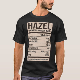 Hazel Nutrition Facts Name Nickname Alias Title Fr T-Shirt