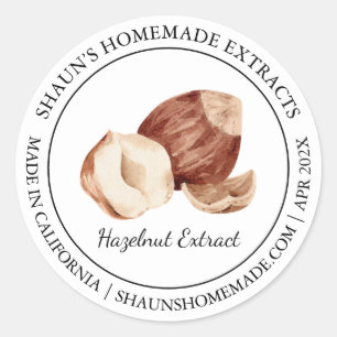 Hazelnut Extract Modern label