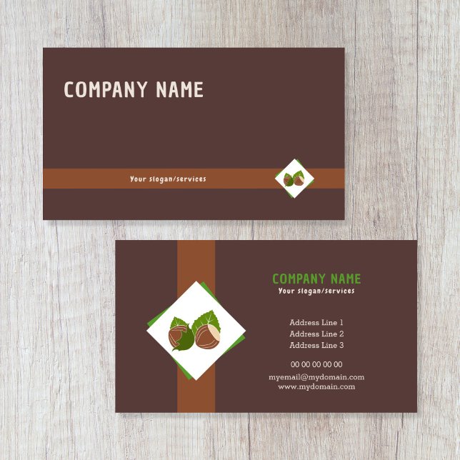 Hazelnuts & Brown Business Card (Hazelnuts Business Card)