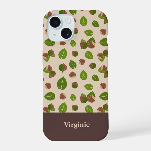 Hazelnuts Pattern Iphone Case (Back)