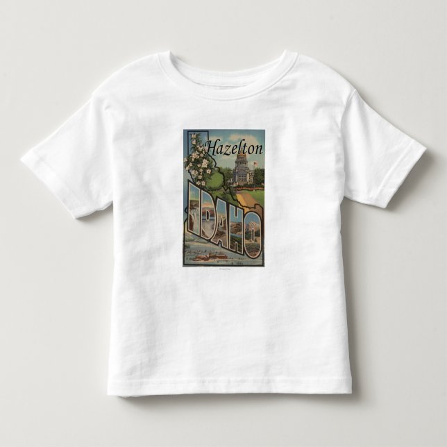 Hazelton, Idaho - Large Letter Scenes Toddler T-shirt (Front)