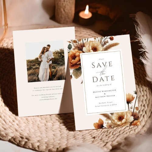 Hazelwood Fall Floral Wedding Save the Date