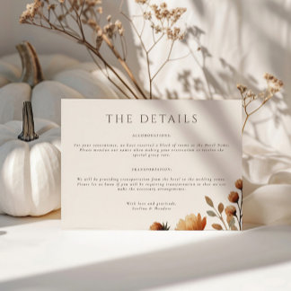 Hazelwood Landscape Wedding Details Card