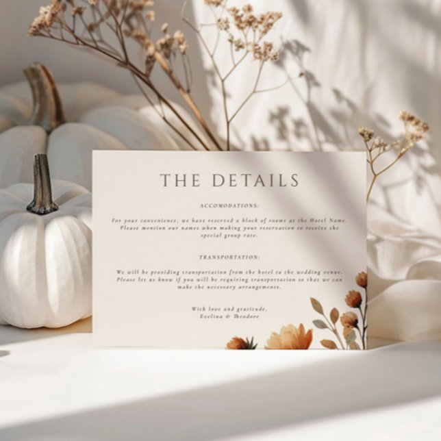 Hazelwood Landscape Wedding Details Card (Creator Uploaded)