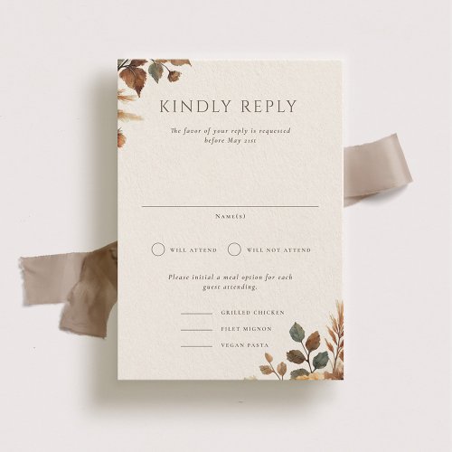 Hazelwood Portrait Wedding RSVP Card