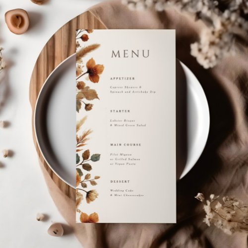 Hazelwood Wedding Dinner Menu