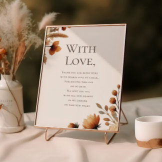 Hazelwood Wedding Thank You for Attending Poster