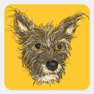 haziepup square sticker