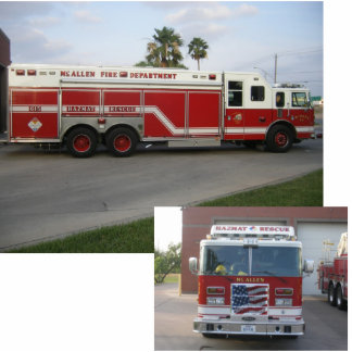 HazMat Rescue Fire Truck Statuette