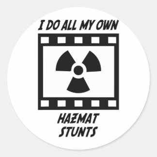Hazmat Stunts Classic Round Sticker
