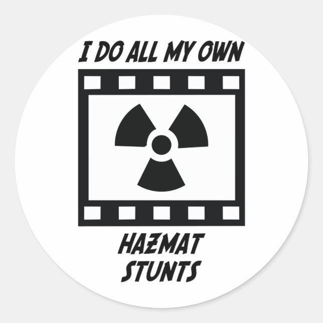 Hazmat Stunts Classic Round Sticker (Front)