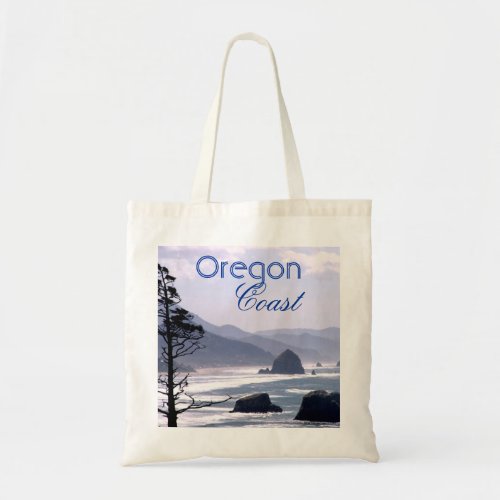 Hazy Blue Haystack Rock Oregon Coast Bag
