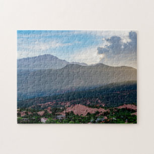 Hazy Pikes Peak Sunset Jigsaw Puzzle
