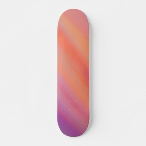 Hazy Sunset Skies Purple and Orange Skateboard