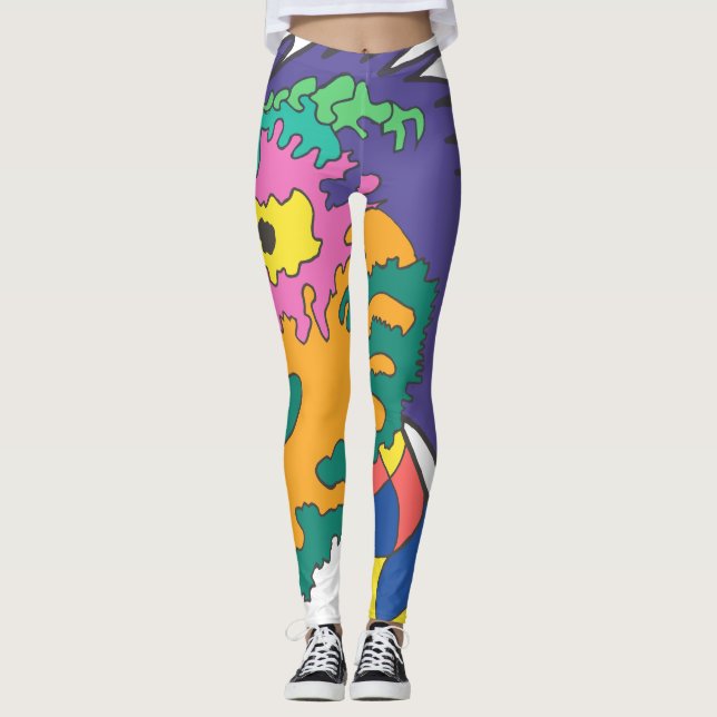 Hazy Vase Face Leggings (Front)