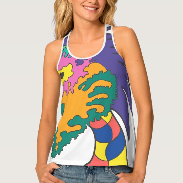 Hazy Vase Face Tank Top (Front)