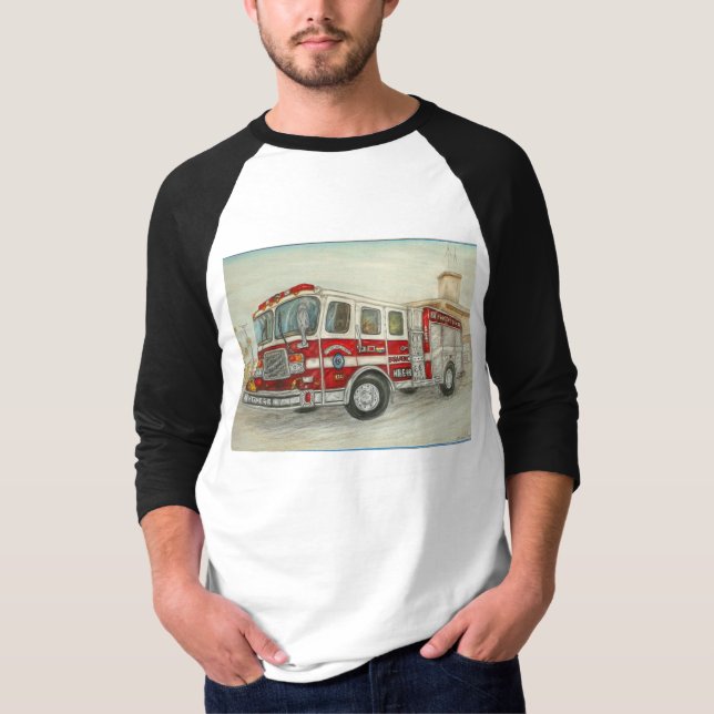 HB Fire Truck T-Shirt (Front)