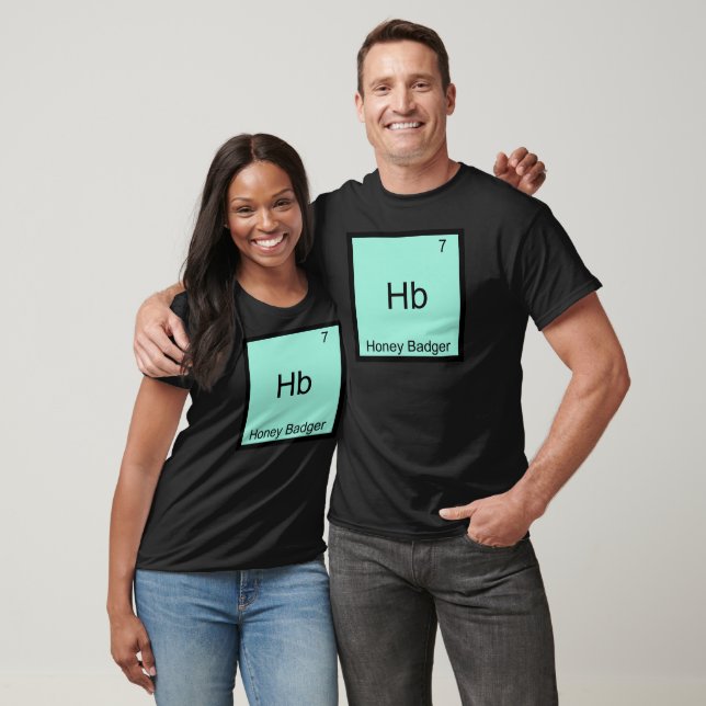 Hb - Honey Badger Funny Element Meme T-Shirt (Unisex)