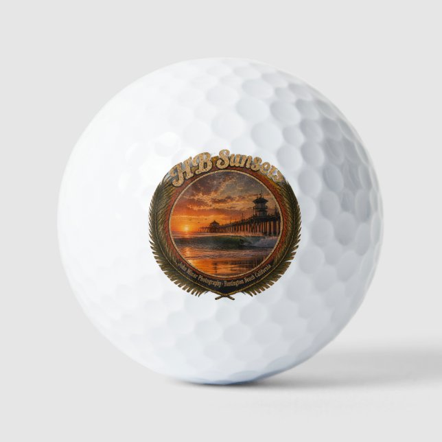 HB Sunsets Golf Balls   (Front)