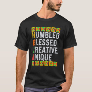 Hbcu African Humbled Blessed Creative Unique Black T-Shirt
