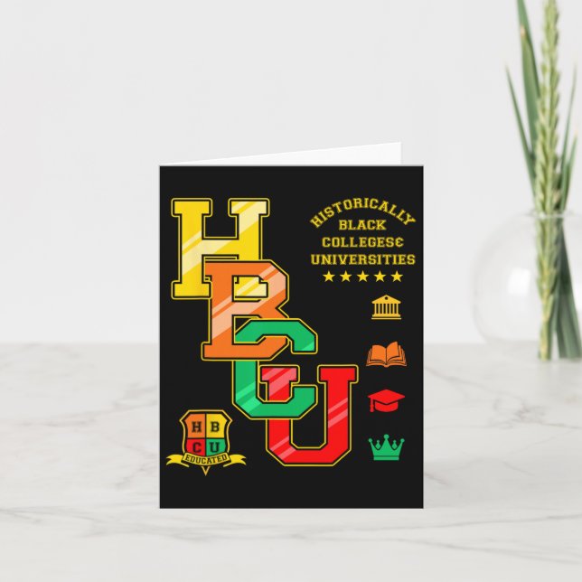 Hbcu Apparel Historically Black Colleges Universit Card (Front)