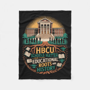 HBCU Black College School African American Student Fleece Blanket