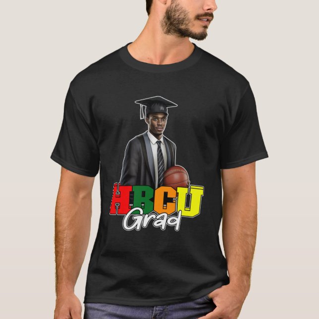 HBCU Grad Black college Alumni Basketball Apparel  T-Shirt (Front)