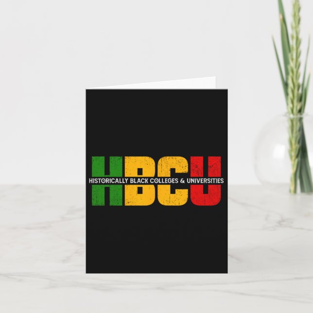 Hbcu Historically Black Colleges Universities Grad Card (Front)