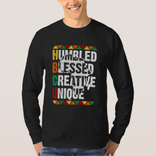 HBCU Humbled Blessed Creative Unique Afro College T-Shirt