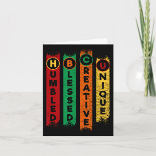Hbcu Humbled Blessed Creative Unique Black College Card