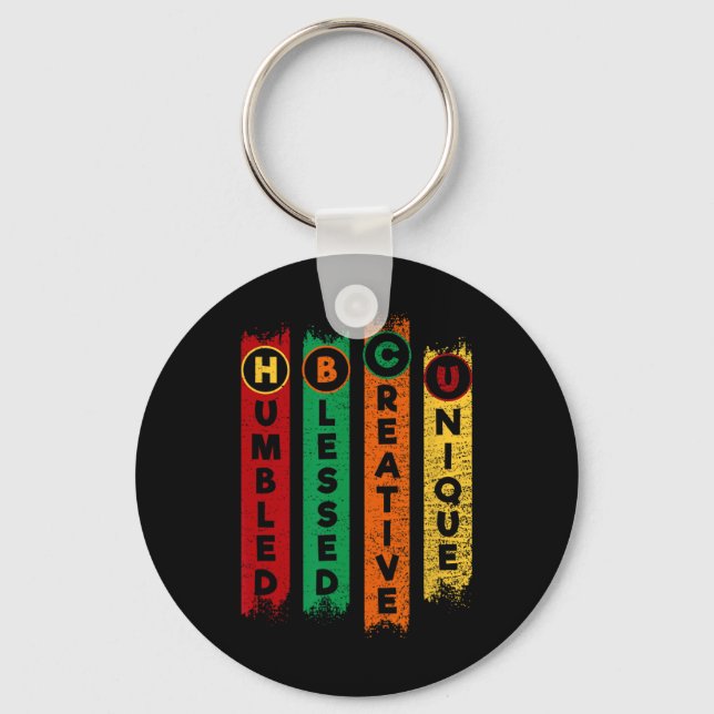 Hbcu Humbled Blessed Creative Unique Black College Keychain (Front)