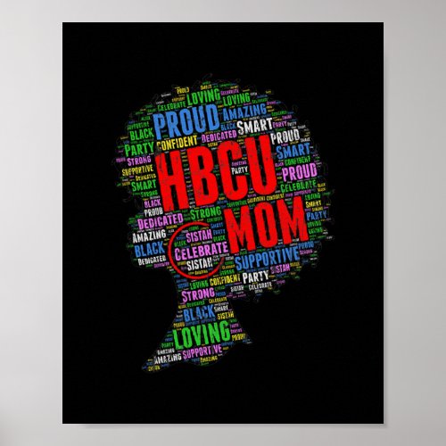 HBCU Mom Afro  Poster
