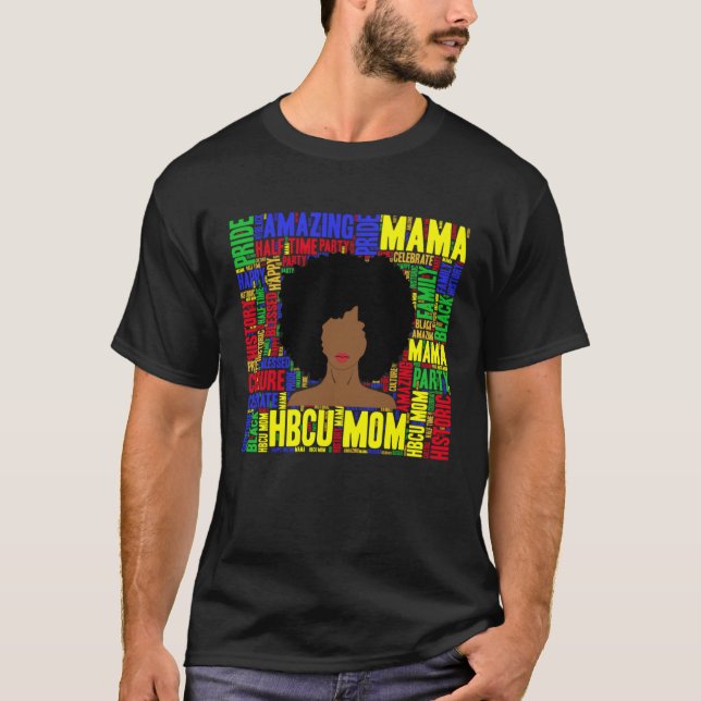 HBCU Mom Mama Afro T-Shirt (Front)
